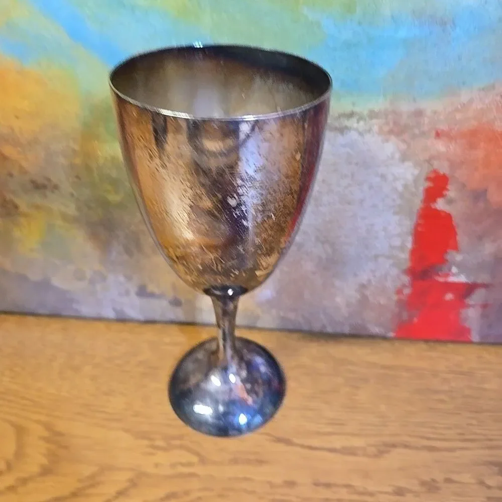 International Silver Company Wine Goblet Silver Plated Vintage